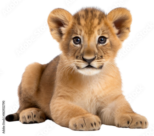 PNG Relaxation carnivora wildlife portrait. © Rawpixel.com