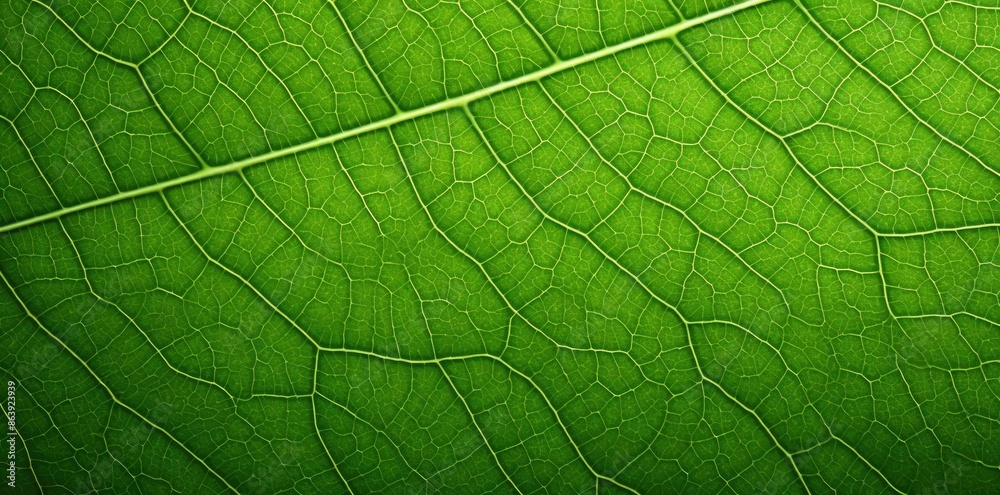 Green Leaf Texture - Close Up Photo of a Leaf's Veins Green Leaf Texture - Close Up Photo of a Leaf's Veins