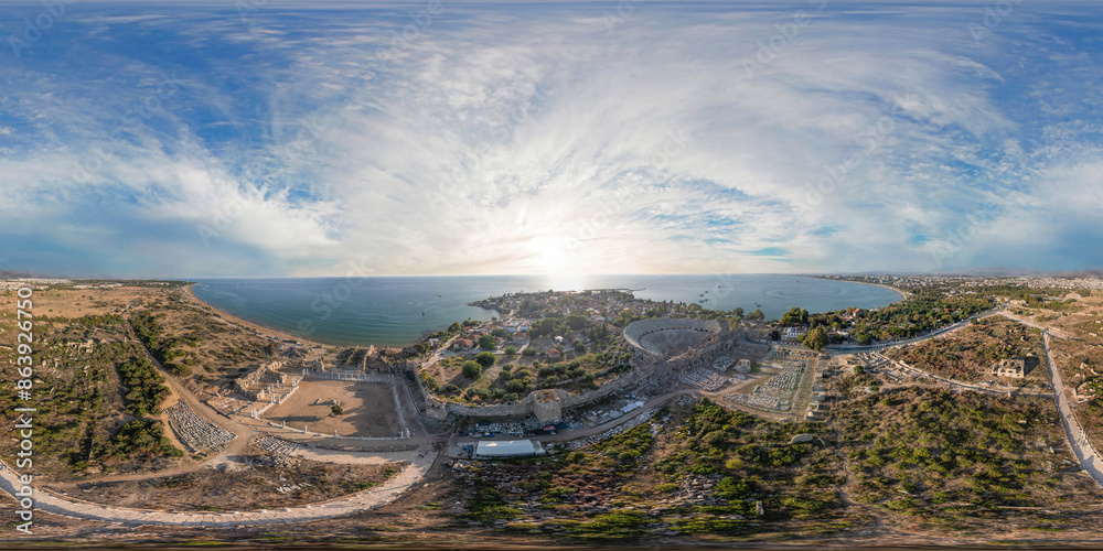 Fototapeta premium View from above of the Ancient City of Side.