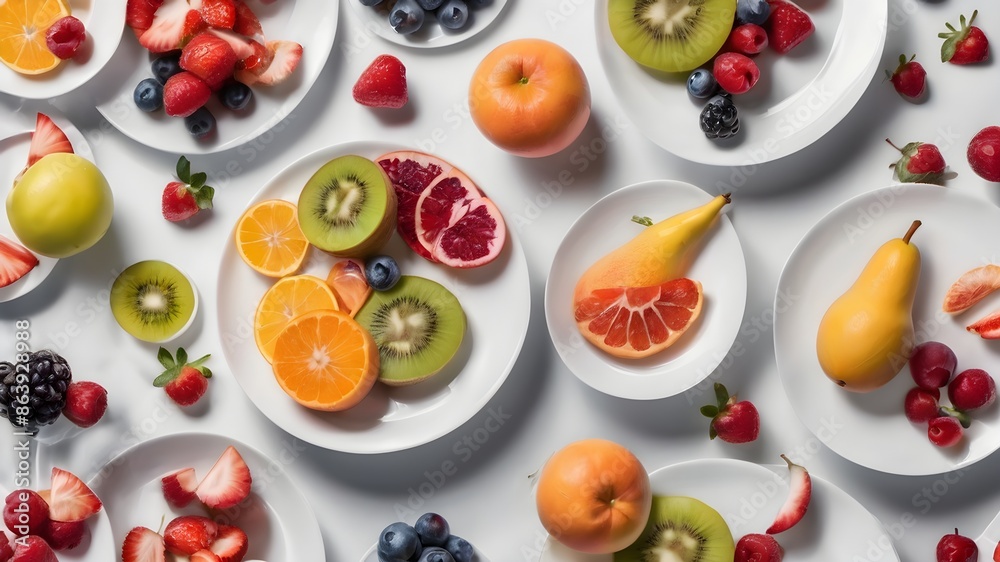 Generative AI. Background pattern fruit Generative AI. Background pattern fruit