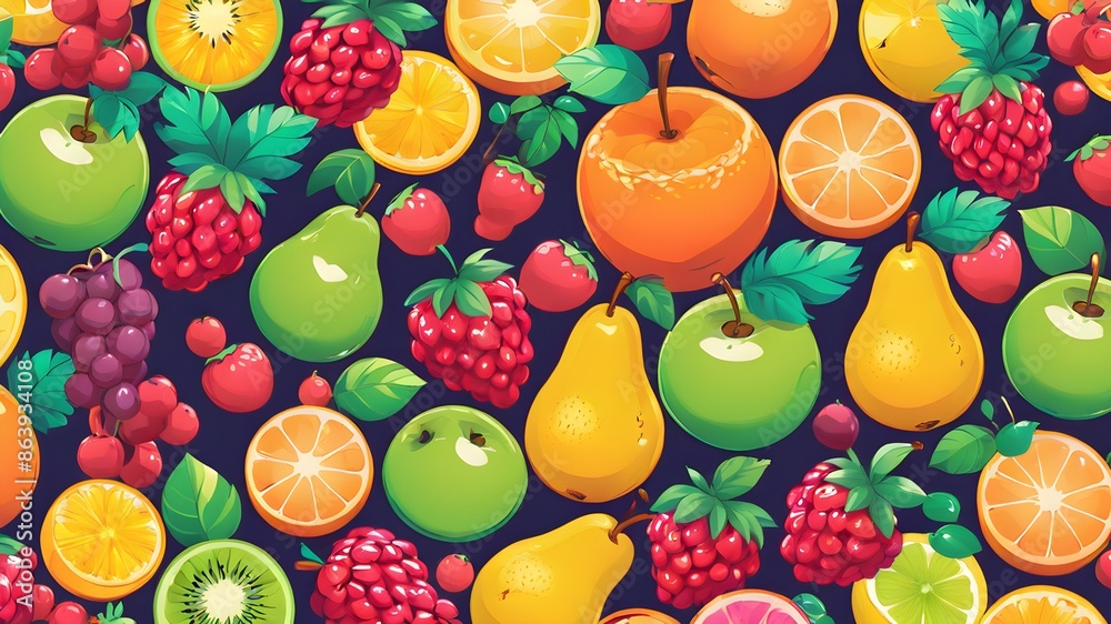 Generative AI. Background pattern fruit Generative AI. Background pattern fruit