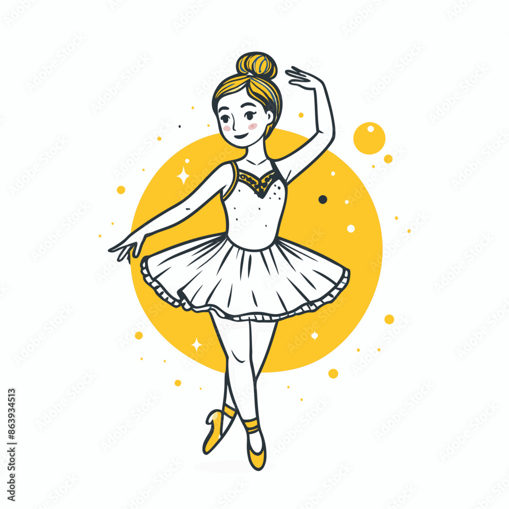 Fototapeta premium ballerina full height