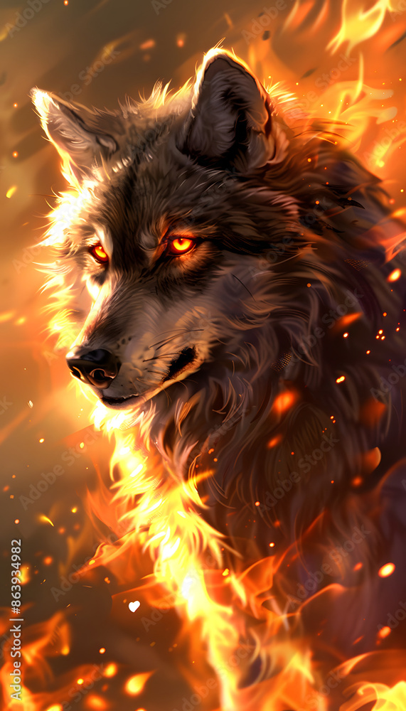 Fototapeta premium Blaze Wolf