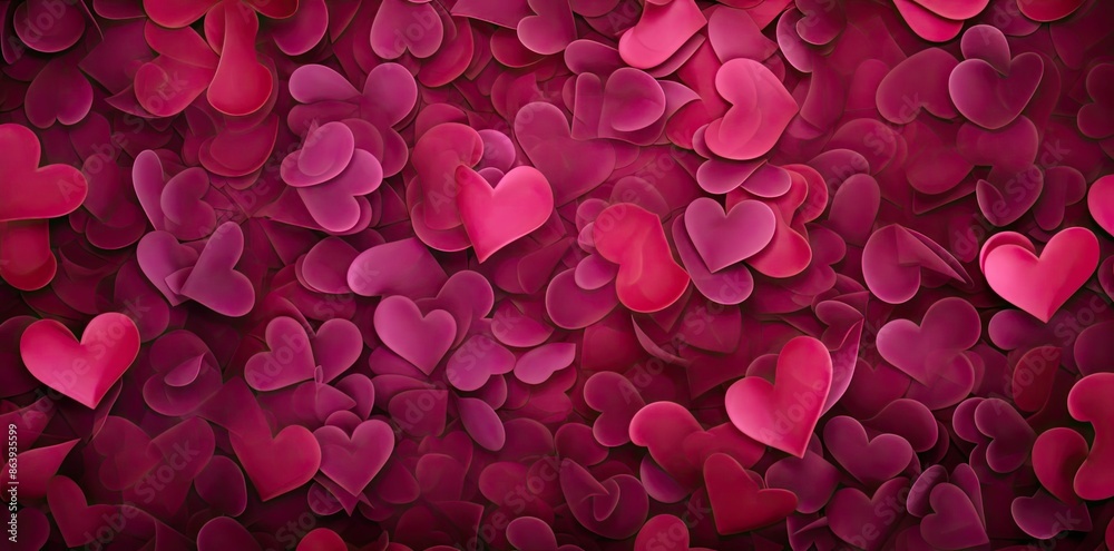 Pink Hearts Abstract Background Illustration Pink Hearts Abstract Background Illustration