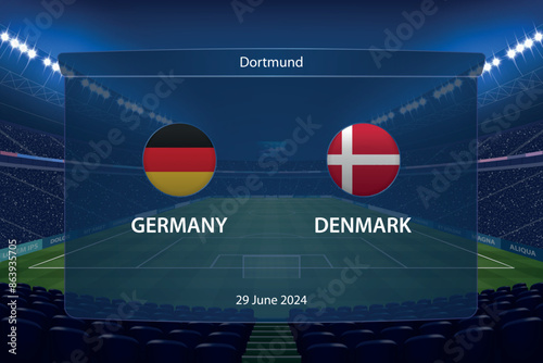 Germany vs Denmark. Europe football tournament 2024