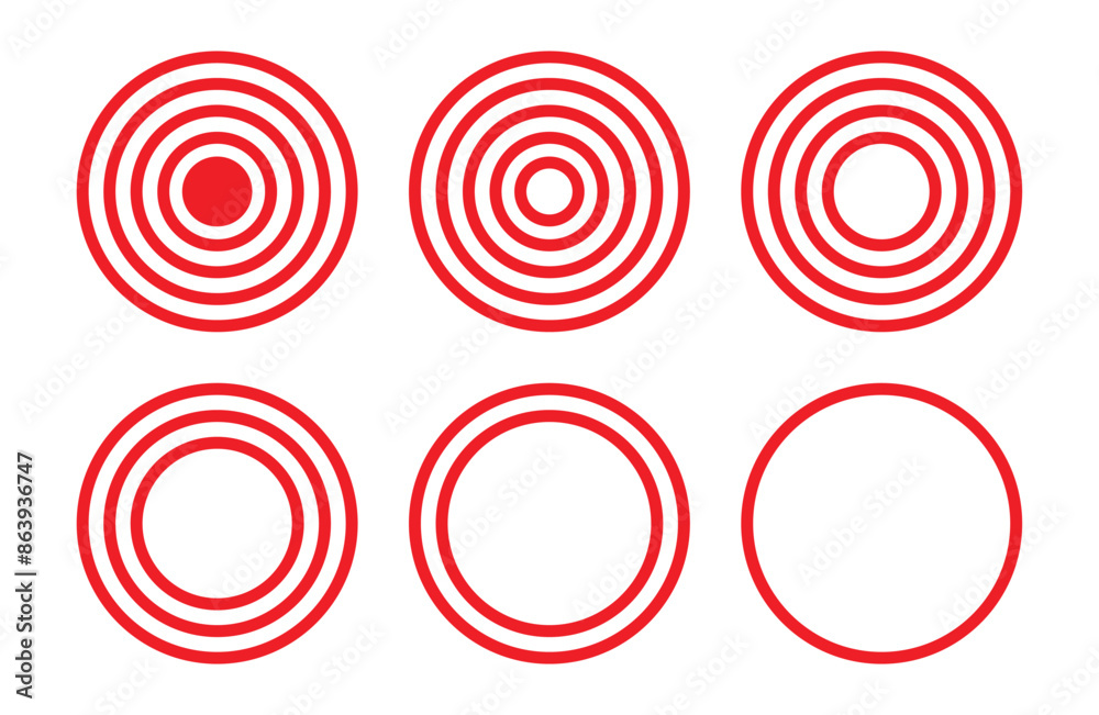 red circle frame icon. isolated on white background., simple vector design. red circle frame icon. isolated on white background., simple vector design.