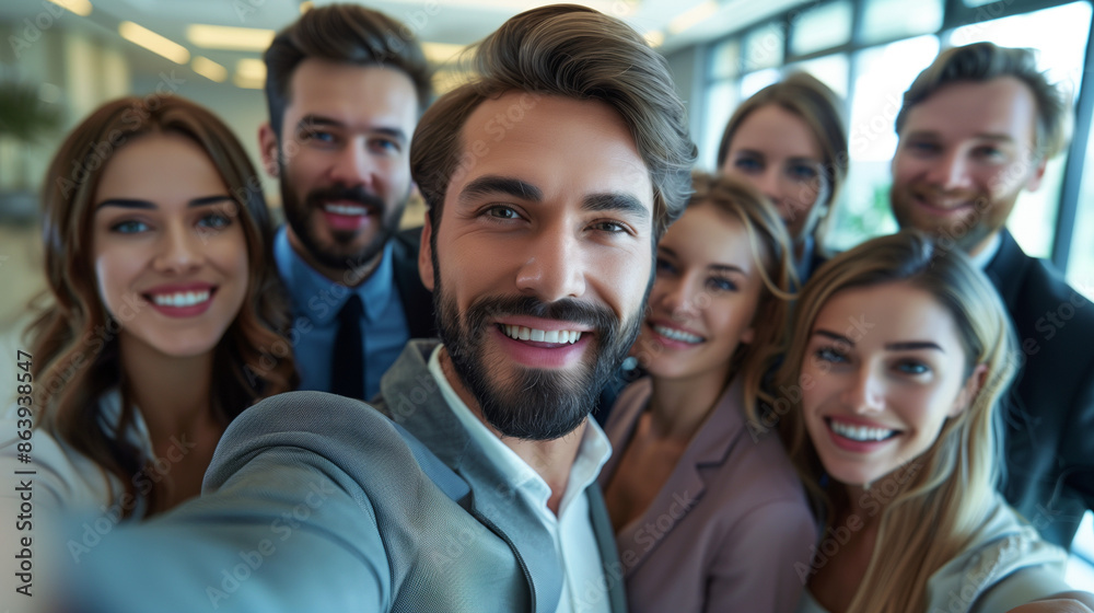 Collaborative Joy: A Group of Working Professionals Capturing a Happy Selfie Collaborative Joy: A Group of Working Professionals Capturing a Happy Selfie