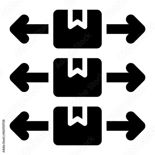 distributor, distribution, logistics, wholesale, supplier, supply glyph solid icon