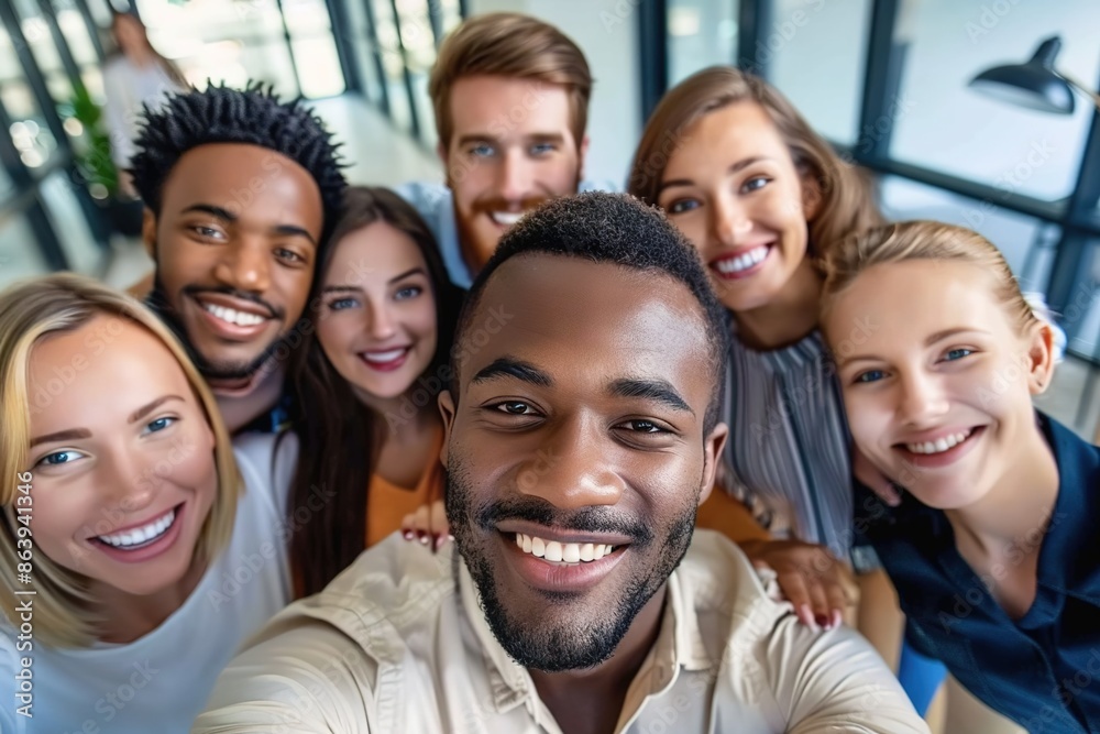 Multicultural happy people taking group selfie portrait in the office, diverse people celebrating together, Happy teamwork and lifestyle concept Multicultural happy people taking group selfie portrait in the office, diverse people celebrating together, Happy teamwork and lifestyle concept