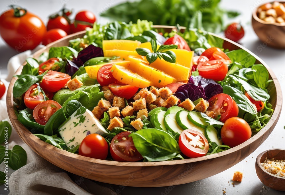fresh gourmet salad rustic wooden bowl white healthy food concept, background, organic, green, vegetables, delicious, meal, culinary, cuisine, tasty, natural fresh gourmet salad rustic wooden bowl white healthy food concept, background, organic, green, vegetables, delicious, meal, culinary, cuisine, tasty, natural