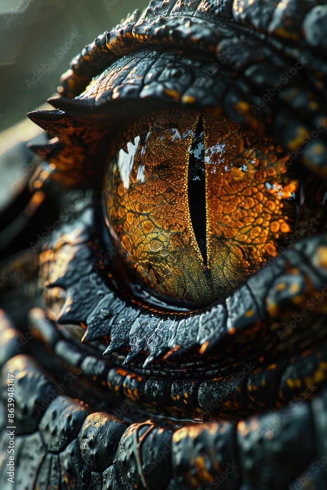Obraz premium Eye of Crocodile
