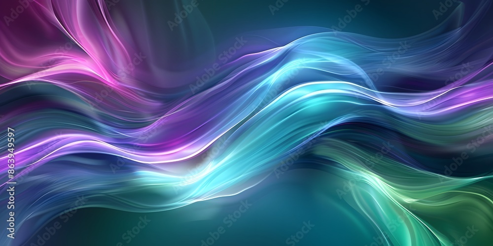 Obraz premium abstract background with lines in blue, purple and green colors 