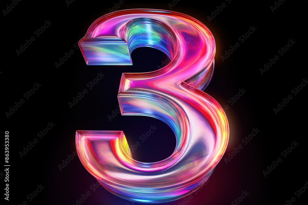 Abstract sports Light out technology and with number 3 glowing in the dark, pink blue neon light Hitech communication concept innovation background Abstract sports Light out technology and with number 3 glowing in the dark, pink blue neon light Hitech communication concept innovation background
