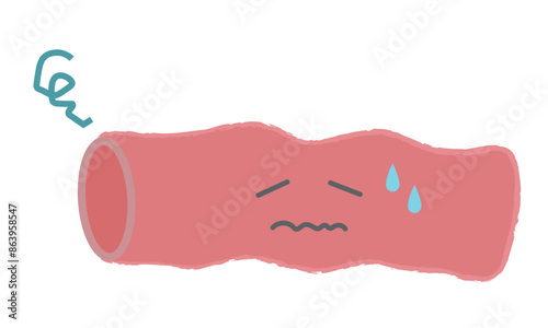 血管が弱っているイラスト