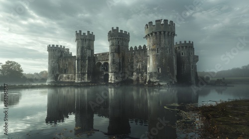 Bodiam Castle, East Sussex, England