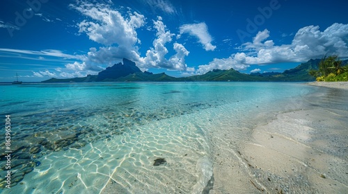 Matira Beach, Bora Bora, French Polynesia photo