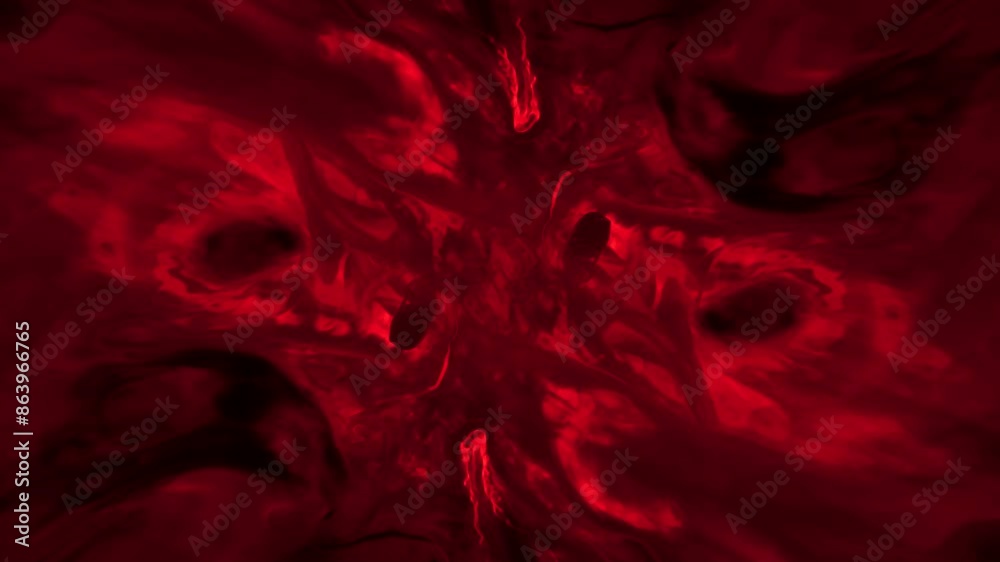 red cosmic acid psychedelic abstract background swirl wave morphing Intro overlay vj template mist flow 
