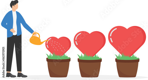 Work passion to motivate and inspire employee to achieve career success, love your job or happy and enjoy working dream job concept,

