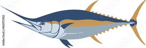 Illustration of a Marlin Fish