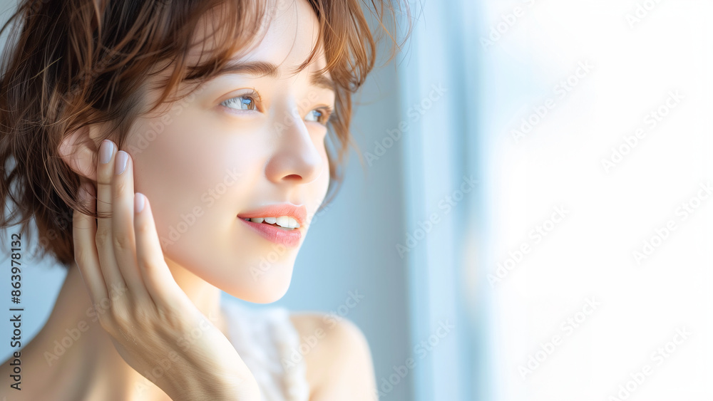 Fototapeta premium 輝く肌の女性