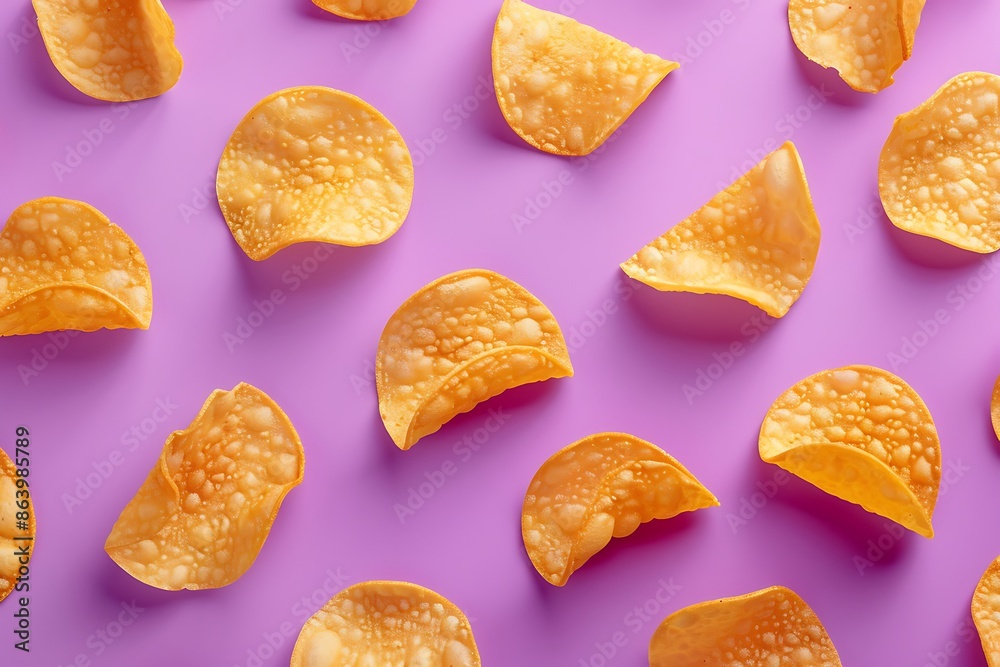chips pattern on purple background chips pattern on purple background