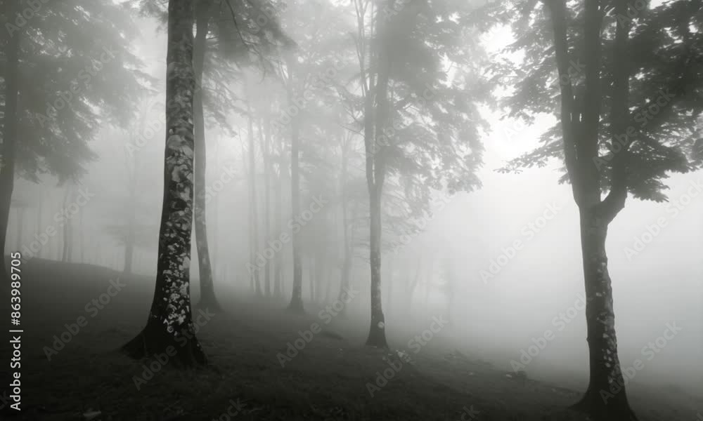 fog in the woods 4K Video fog in the woods 4K Video