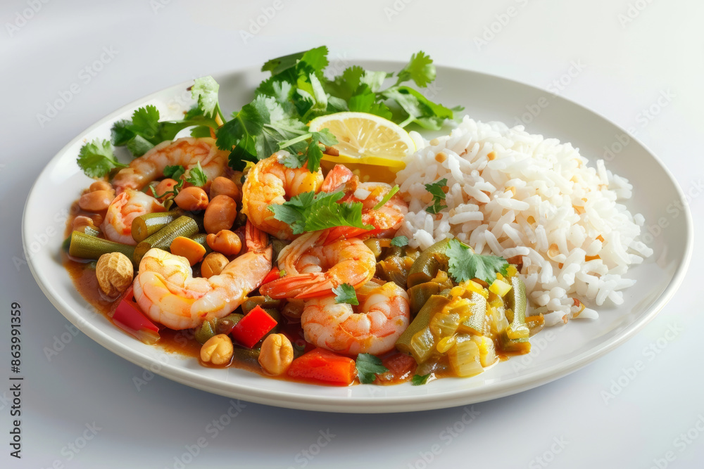Irresistible Brazilian Caruru Stew with Jumbo Shrimp and Spices Irresistible Brazilian Caruru Stew with Jumbo Shrimp and Spices
