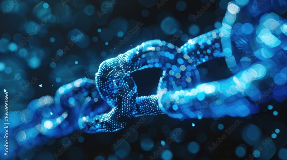 Futuristic blue share link icon abstract technology background ...