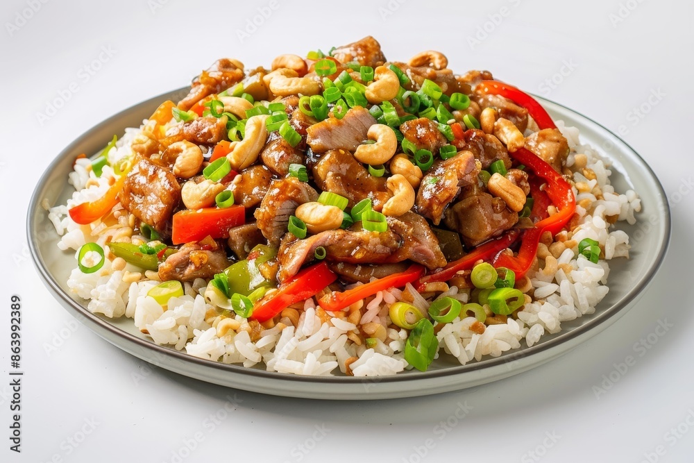 Delicious Cashew Pork Stir Fry with Bell Peppers Delicious Cashew Pork Stir Fry with Bell Peppers