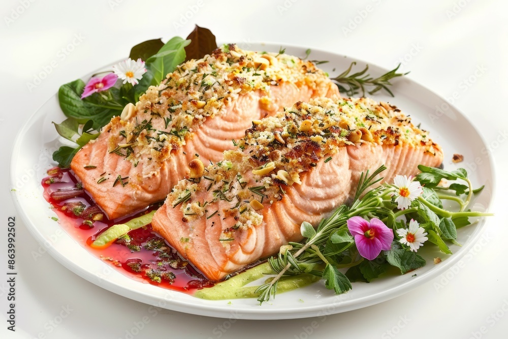 Opulent Cashew and Rosemary Crusted Salmon Fillets Opulent Cashew and Rosemary Crusted Salmon Fillets