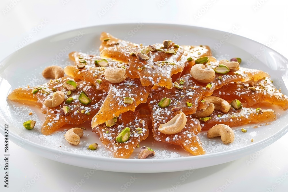Golden-Hued Cashew-Cinnamon Brittle with Vibrant Cinnamon Aroma Golden-Hued Cashew-Cinnamon Brittle with Vibrant Cinnamon Aroma