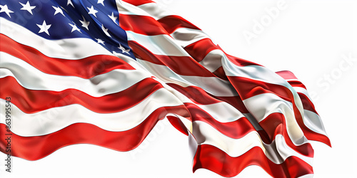 USA Memorial Day, Independence Day, Closed for Holidays. Banner Copy Space, American Flag