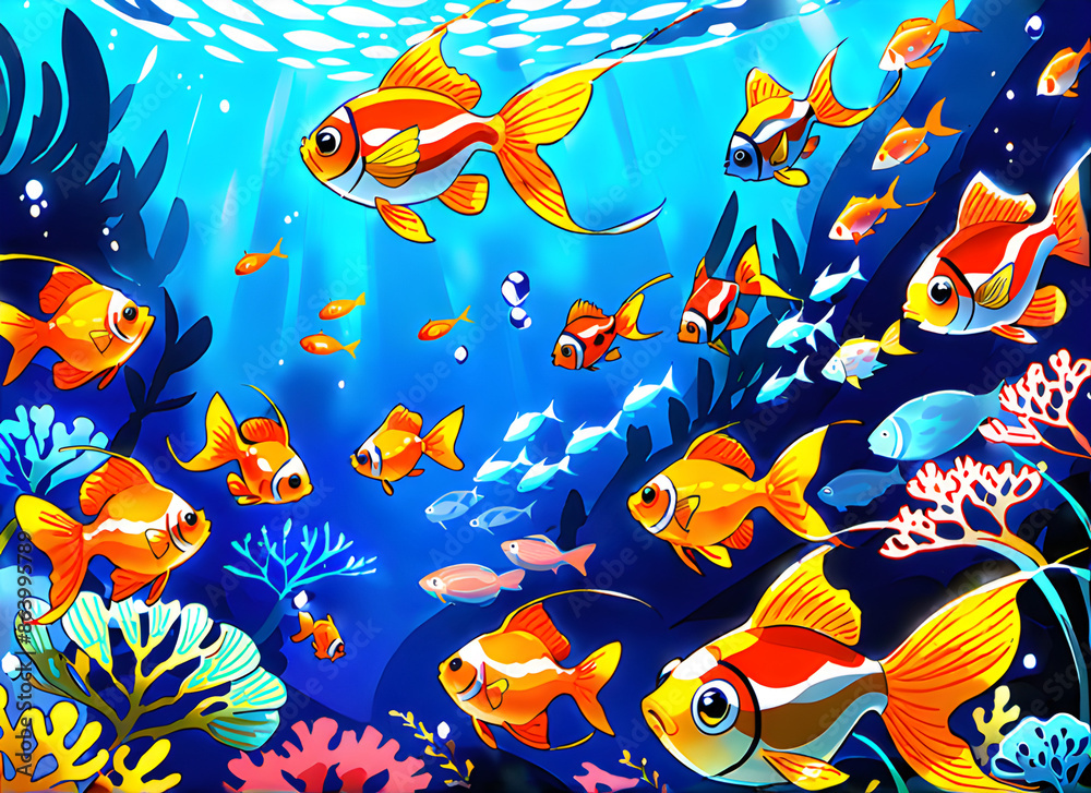 Naklejka premium 구피 generative ai