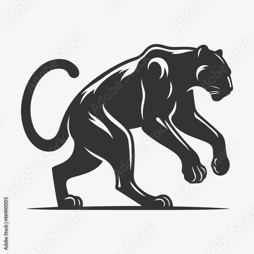 Majestic Panther Silhouette, Ideal for Art, Design, and Craft Projects