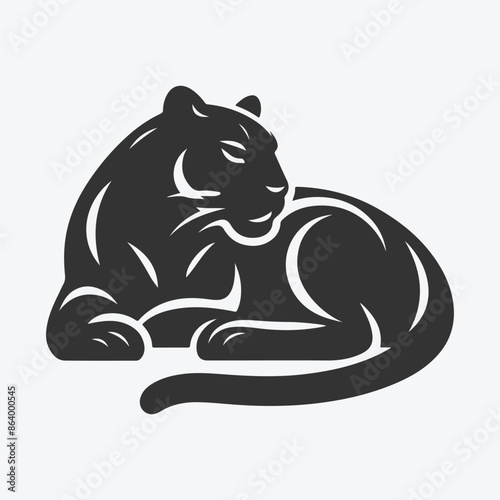 Majestic Panther Silhouette, Ideal for Art, Design, and Craft Projects