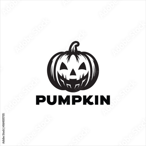 pumpkin vector logo design template 