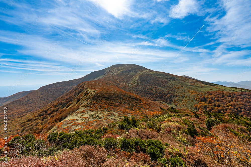 全山紅葉の鬼面山・箕輪山 全山紅葉の鬼面山・箕輪山