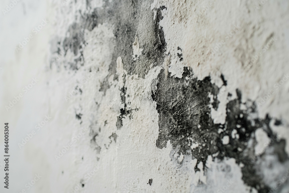 Black mold spores on the wall surface Black mold spores on the wall surface