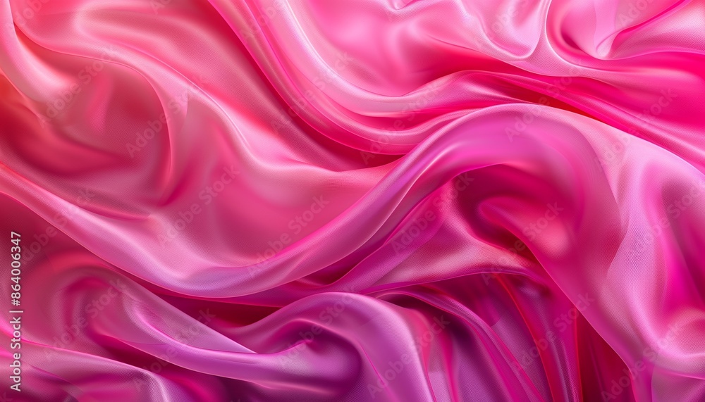 Beautiful Pink Silk Fabric Background, Unique Texture and Vibrant Color, Flowing Patterns, Copy Space Beautiful Pink Silk Fabric Background, Unique Texture and Vibrant Color, Flowing Patterns, Copy Space