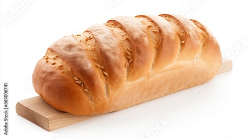 "Bread Bliss: photo of Bread Isolated on a White Background"