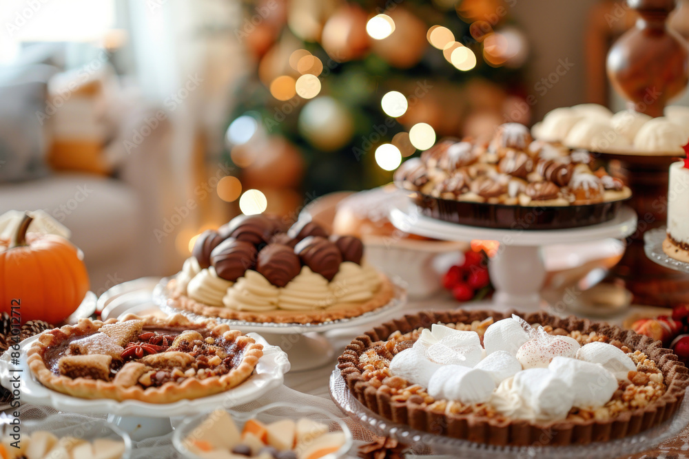 A Festive Dessert Table with Christmas Cheer A Festive Dessert Table with Christmas Cheer