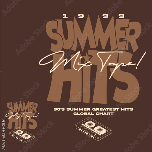 Funny cassette vintage slogan design for graphic tees