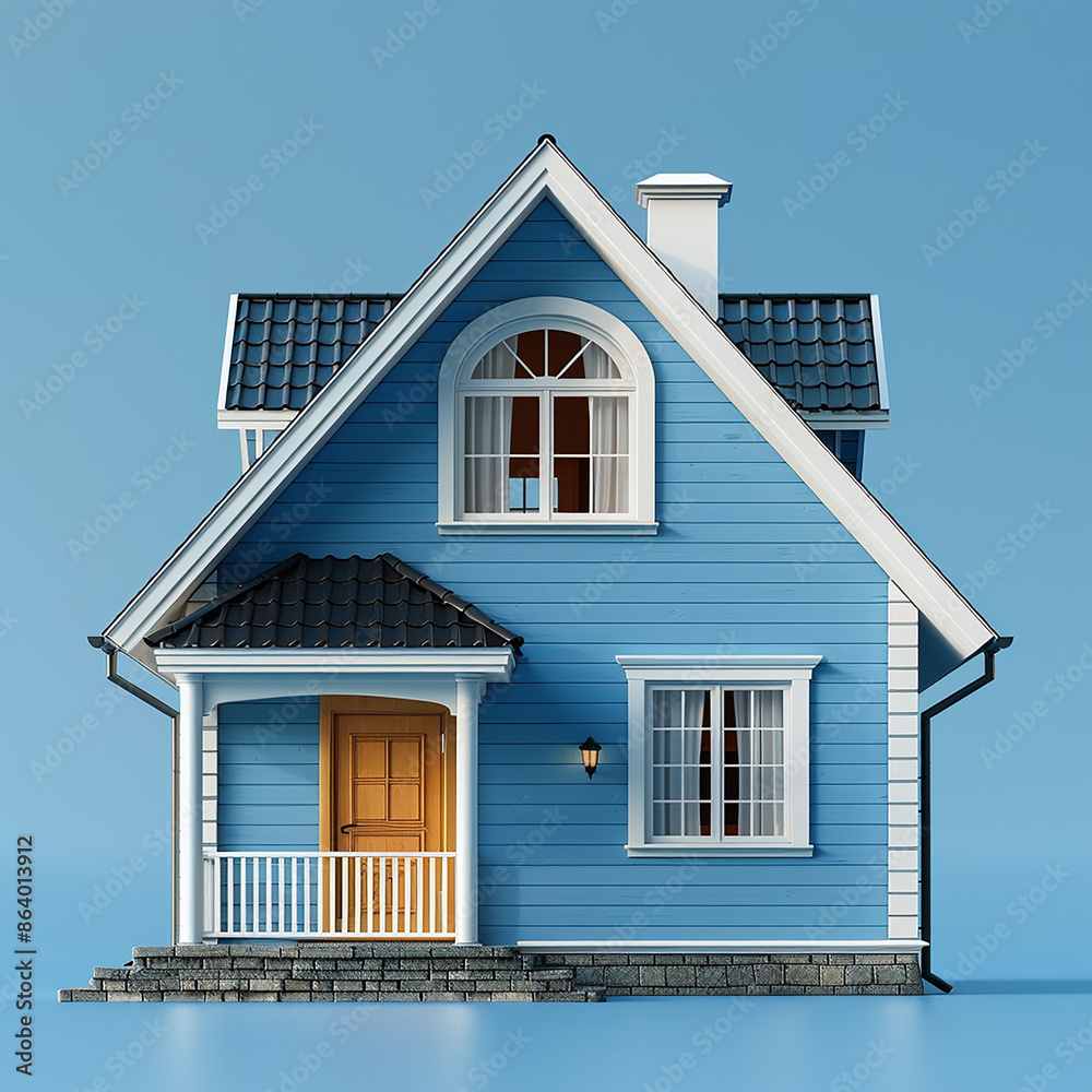 3d little house model photo made with generative ai 3d little house model photo made with generative ai