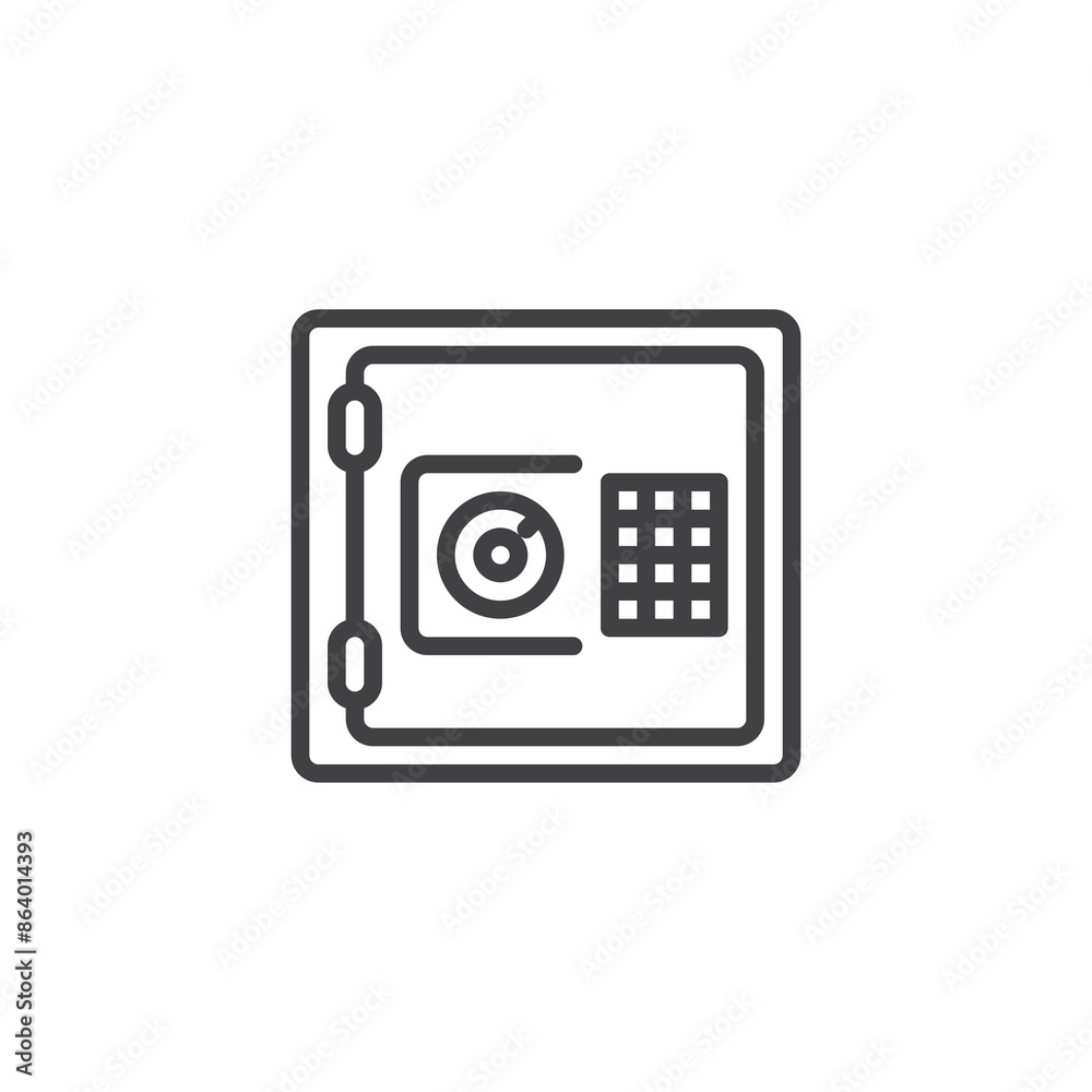 Safe Deposit Box line icon Safe Deposit Box line icon