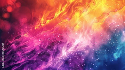 Bold flame patterns in bright colors with smooth gradient transitions © javier