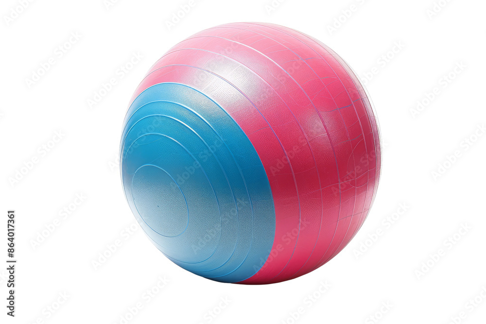 Pink and Blue Exercise Ball Isolated on white background Pink and Blue Exercise Ball Isolated on white background