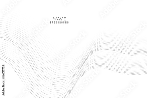 Abstract vector modern background with blue wavy lines and particles. Technology backdrop.
