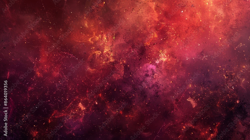 Obraz premium Red and purple fire textures with shimmering particles in a refined wallpaper