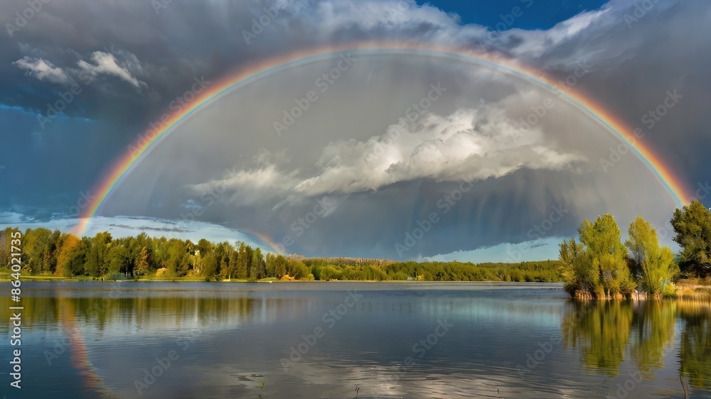 rainbow over the river rainbow over the river
