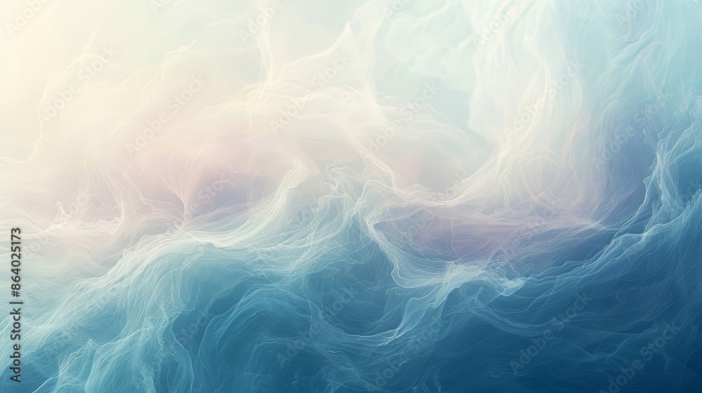 Wave-like textures with pastel gradients on a serene wallpaper Wave-like textures with pastel gradients on a serene wallpaper